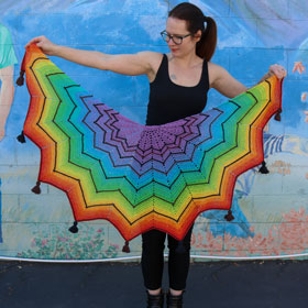 Jimmy Beans Wool Pride kits Stitch Equality Shawl (ships early June)